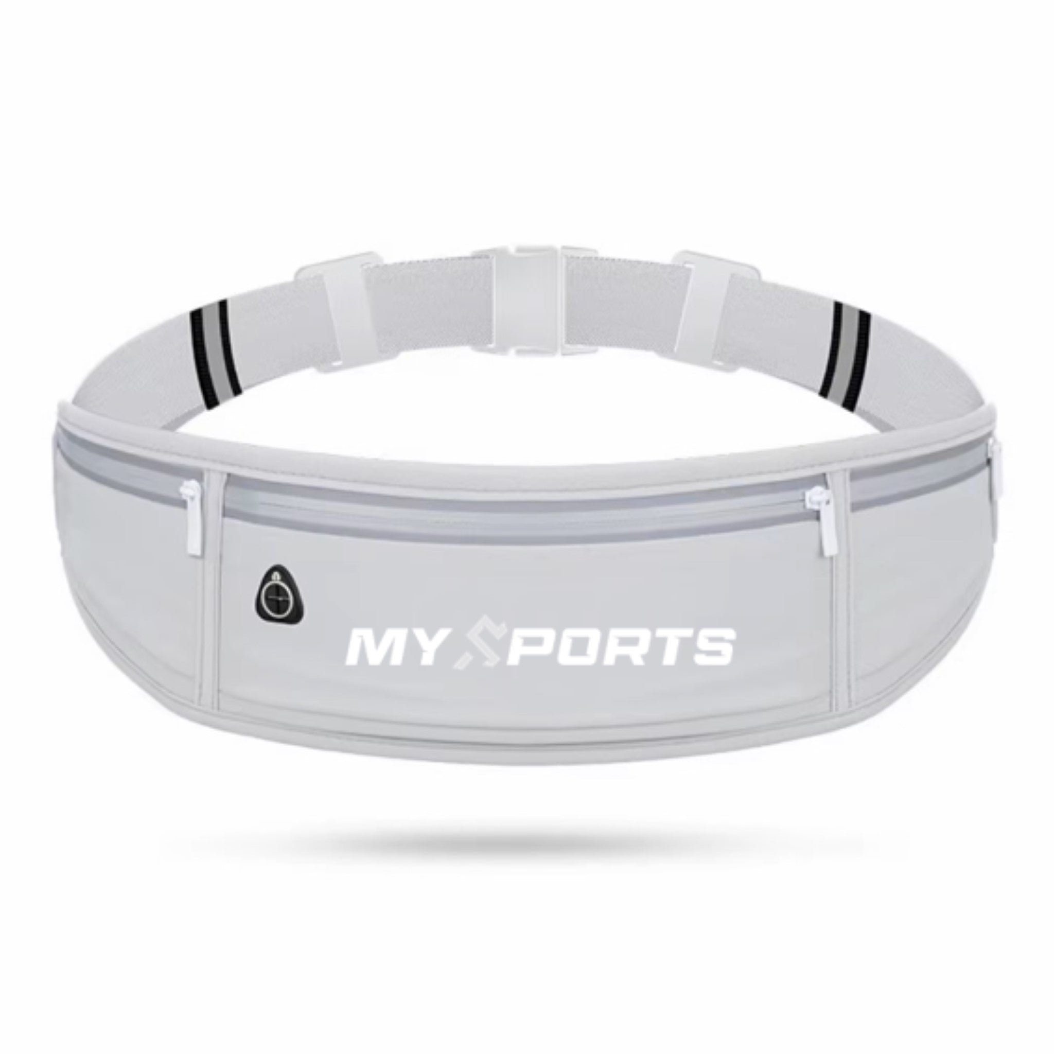 MySports løbebælte – grå – lynlåslomme og justerbar rem