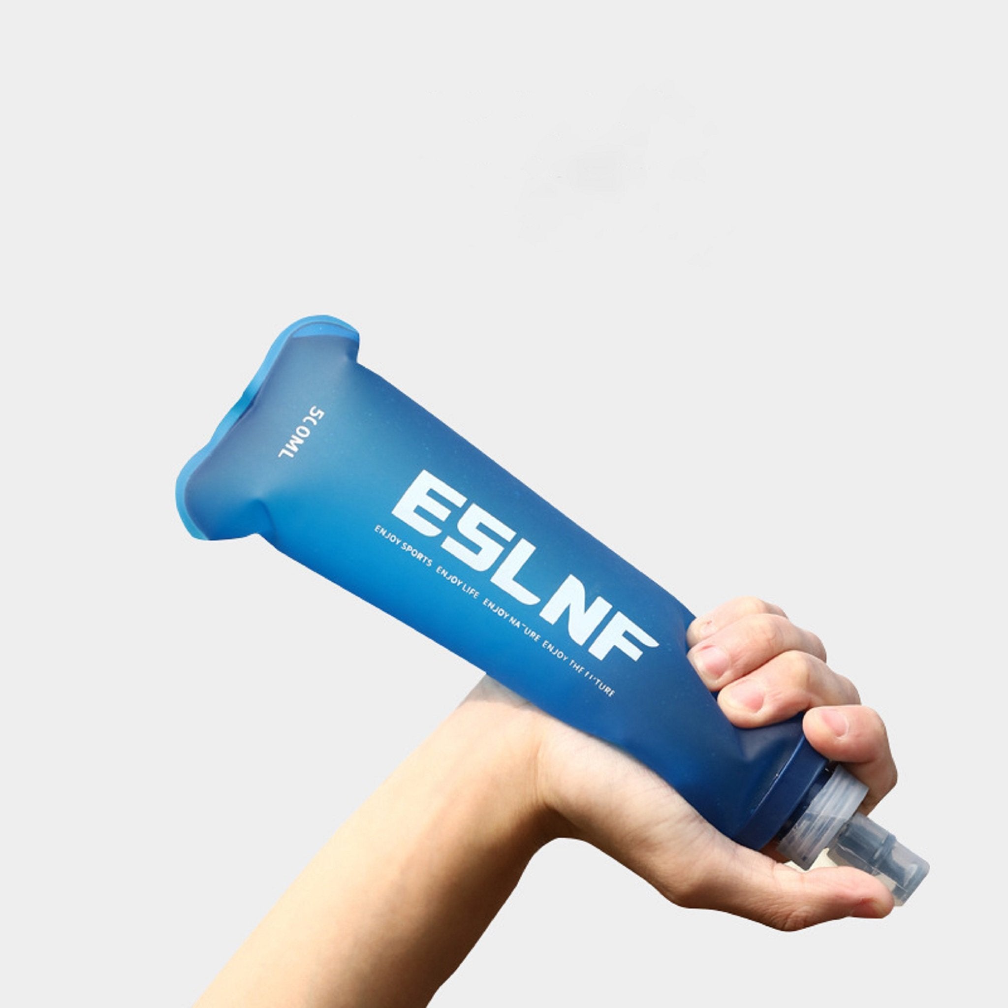 Foldbar MySports drikkeflaske i blå – 500 ml kapacitet, BPA-fri TPU