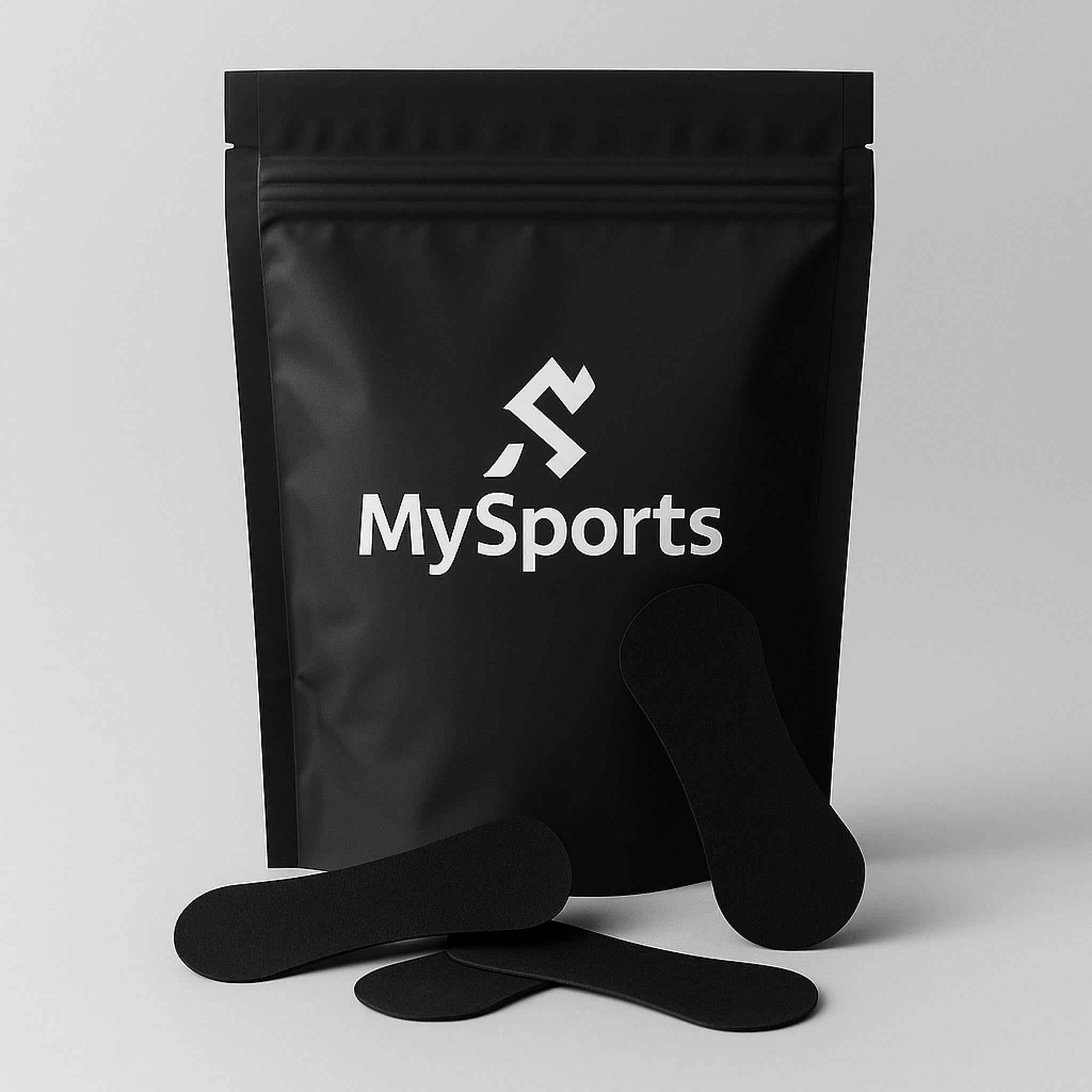 MySports næsestrips 30 stk. – praktisk pakke med strips og opbevaringspose.