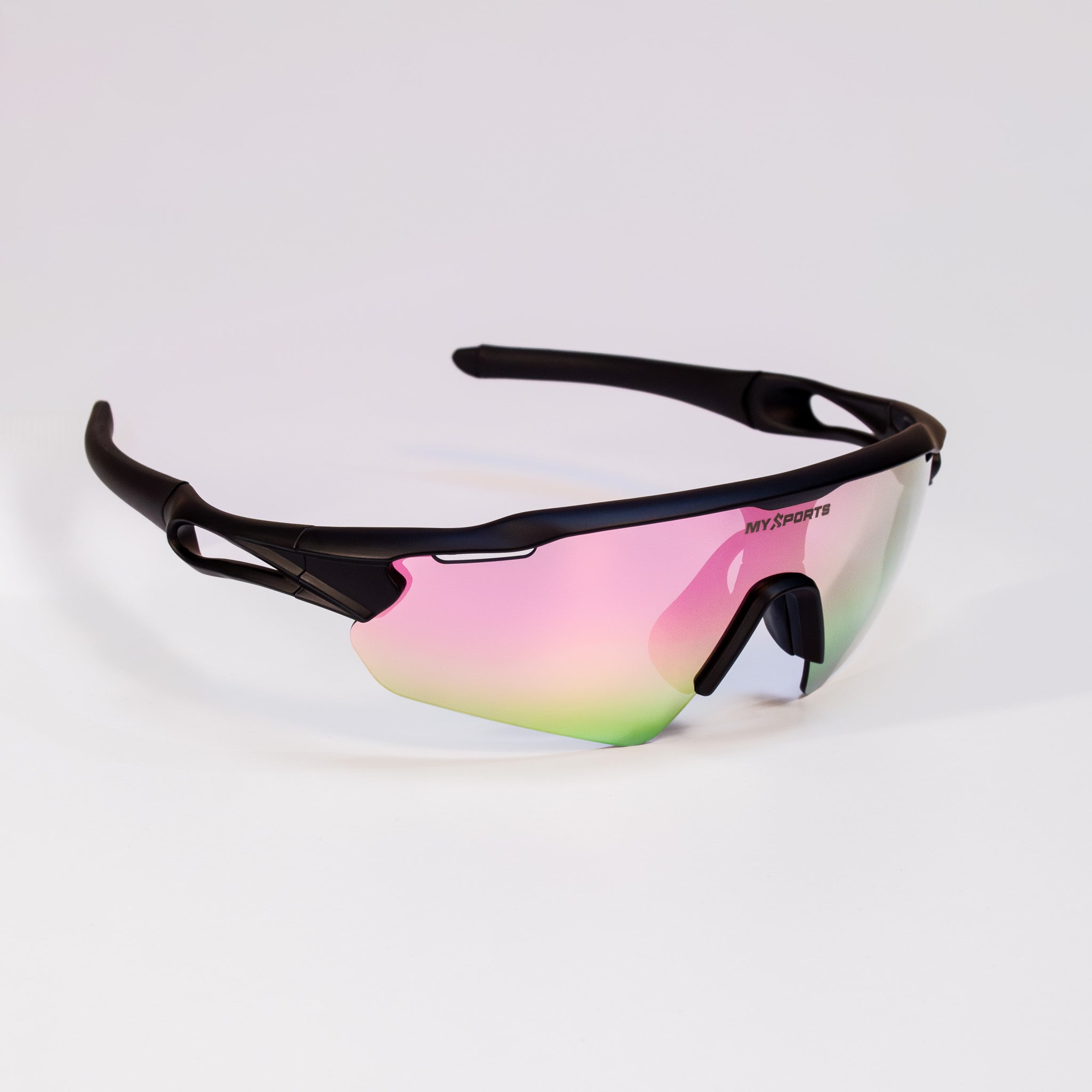Lette MySports sportsbriller med grå UV400-glas – ideelle til løb, cykling og outdoor træning
