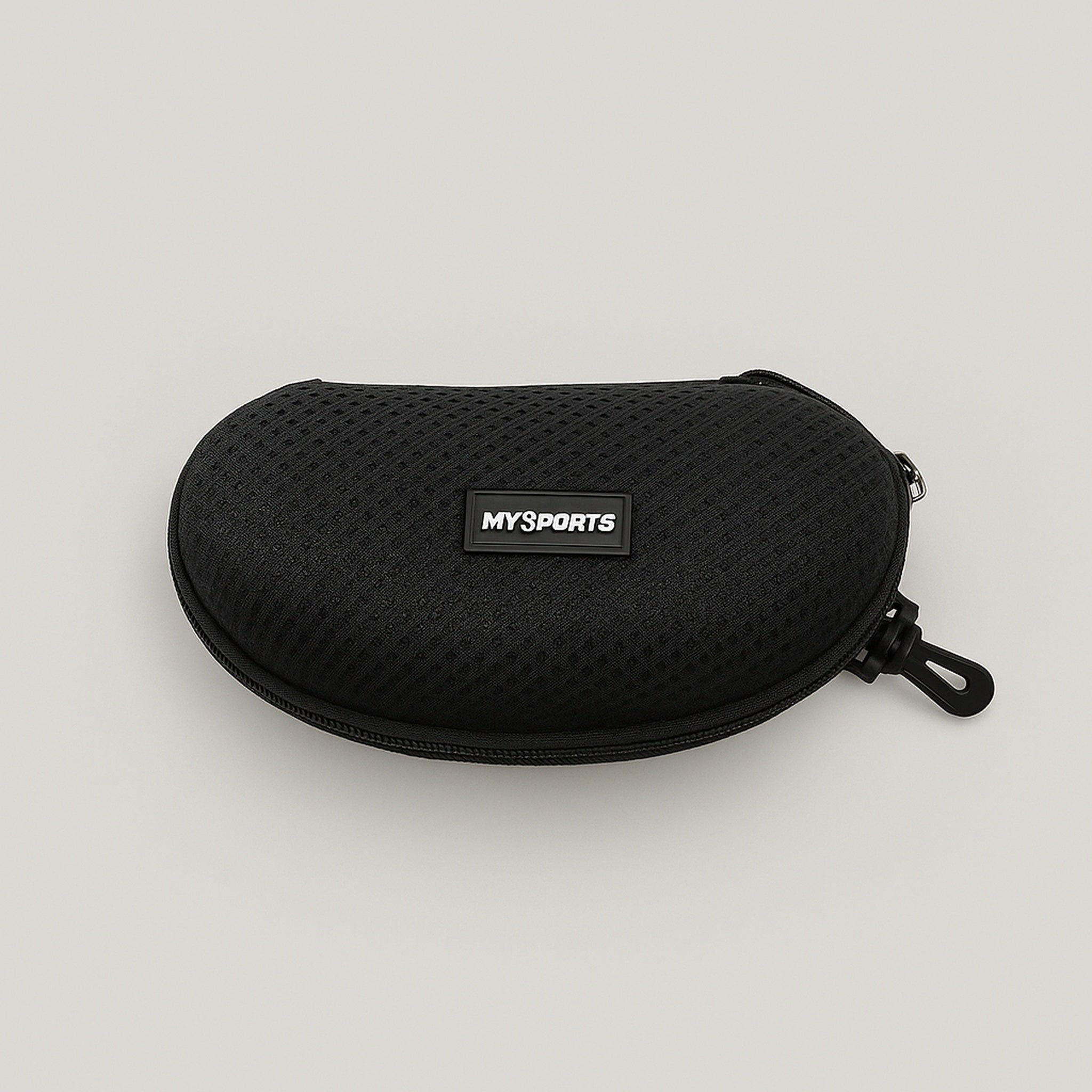 MySports AeroVision etui med clip-on til sportsbriller – beskytter brillerne og gør det nemt at tage dem med på farten.